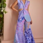 Lilac Multi-Print Twist Top & Flared Pant Co-ord Set