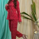 Viva Magenta Crepe Printed Shirt & Tapered Pant Co-ord Set